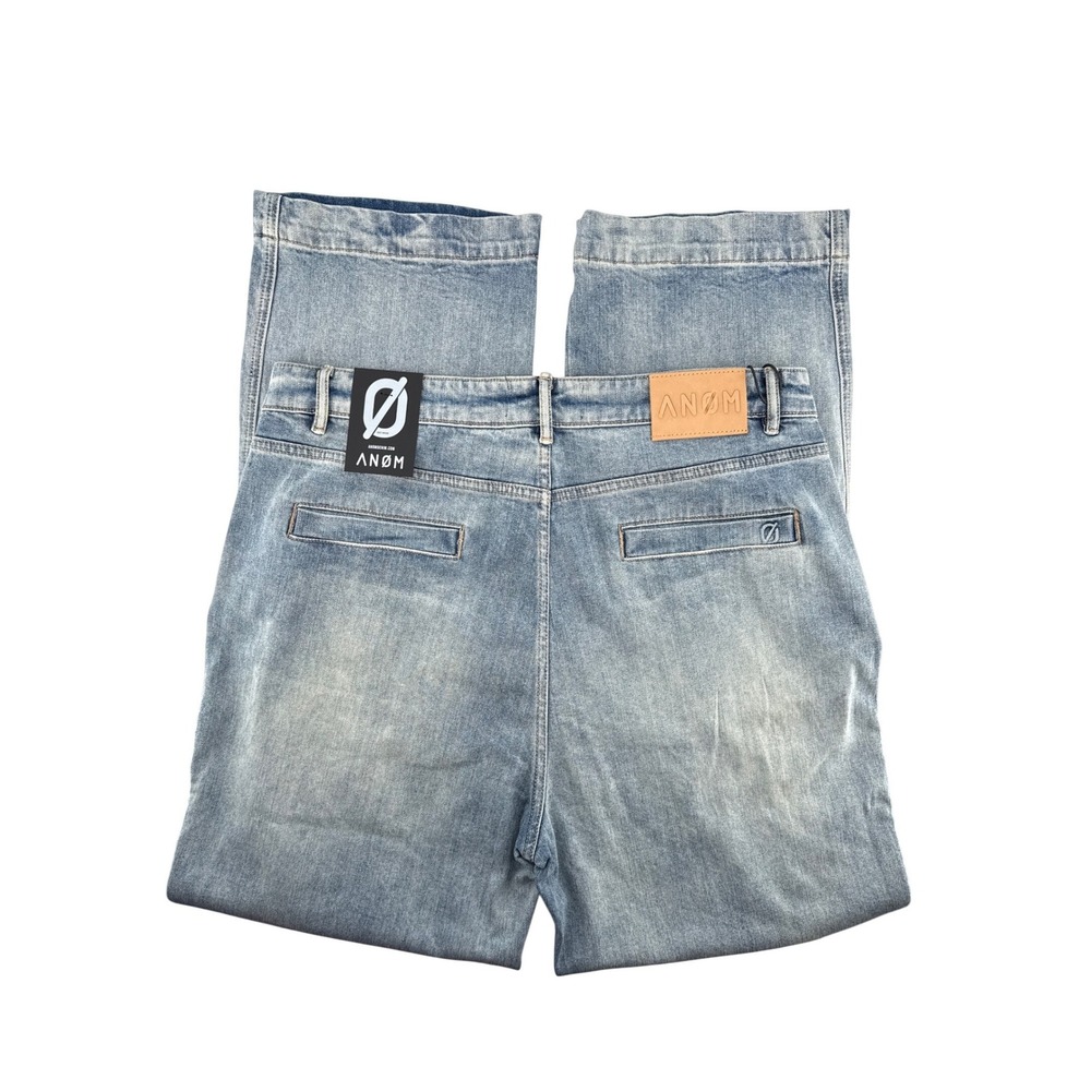 ANOM River Wood Skate Jeans Ice Blue Light Wash Relaxed Fit ANM207SKT Mens 40
